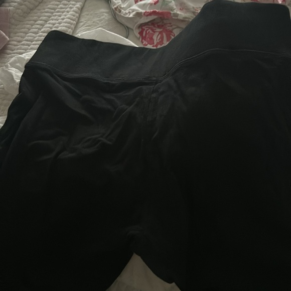 Womens size Large PINK Victoria’s Secret black Yoga legging with white stripe - Picture 6 of 6